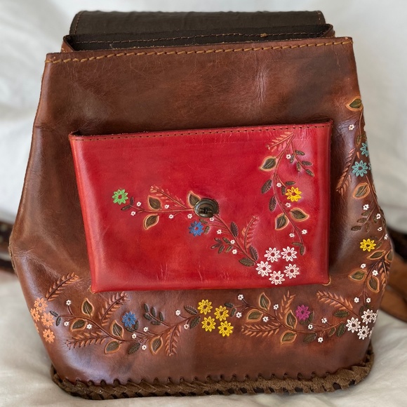 Leather backpack main image 3